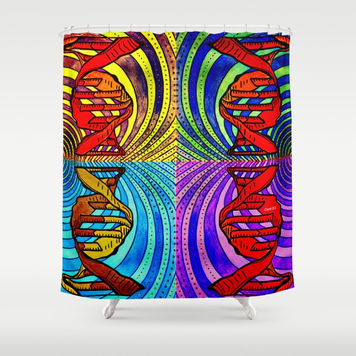 DNA #3 Shower Curtain