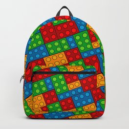 Building Blocks, Red Blue Green Yellow Bricks Backpack | Birthday, Toddler, Cute, Toy, Baby, Nursery, Boy, Buildingblocks, Brick, Toys 