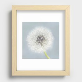 Dandelion on Blue Recessed Framed Print