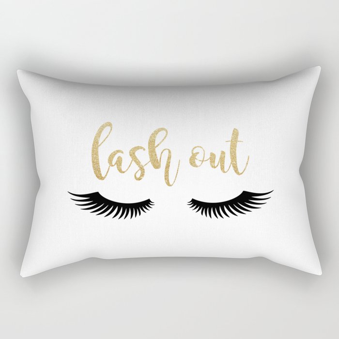 Lash Out Rectangular Pillow by A Little Leafy Society6
