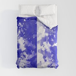 Simply Contrast 5 - Blue And White Study Comforter | Painting, Pop Art, Mixed Media, Abstract 