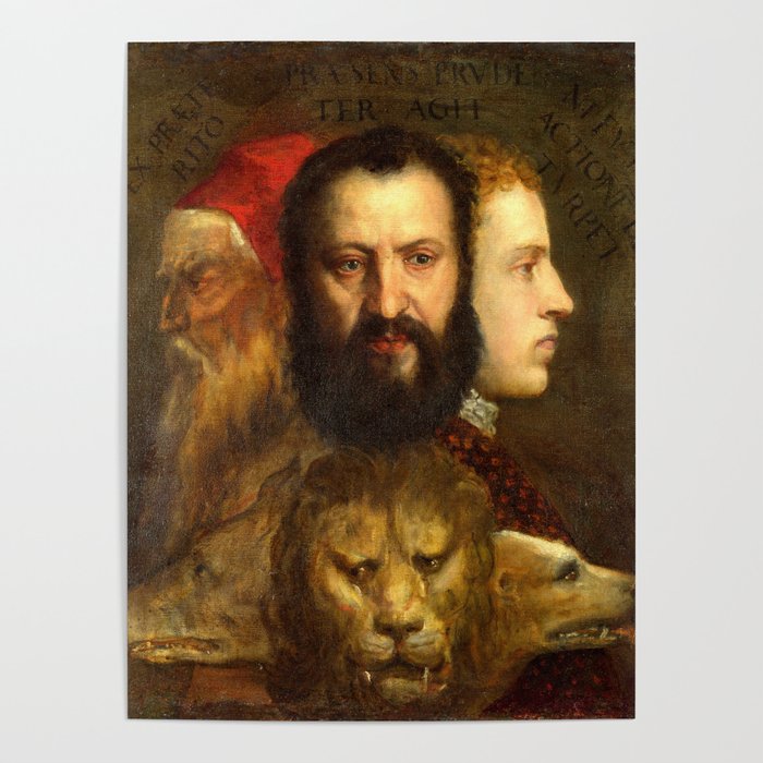 Titian The Allegory of Prudence Poster