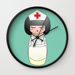 Kokeshi Nurse Wall Clock