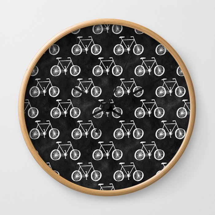 Bicycle Pattern Wall Clock