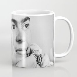 Frida Kahlo, Black and White Vintage Art Coffee Mug