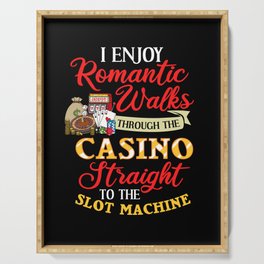 Casino Slot Machine Game Chips Card Player Serving Tray