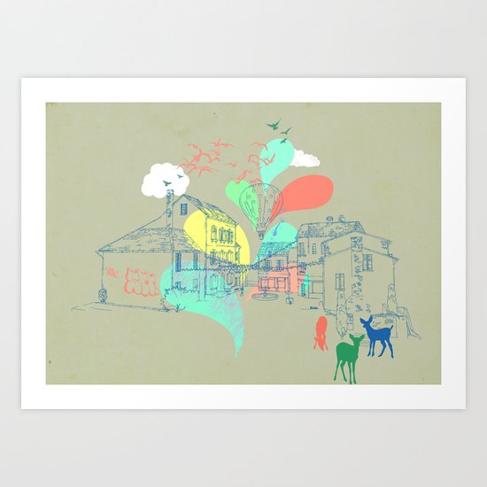 my french village Art Print