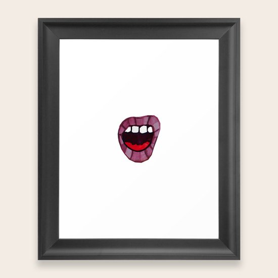 LIPS Framed Art Print