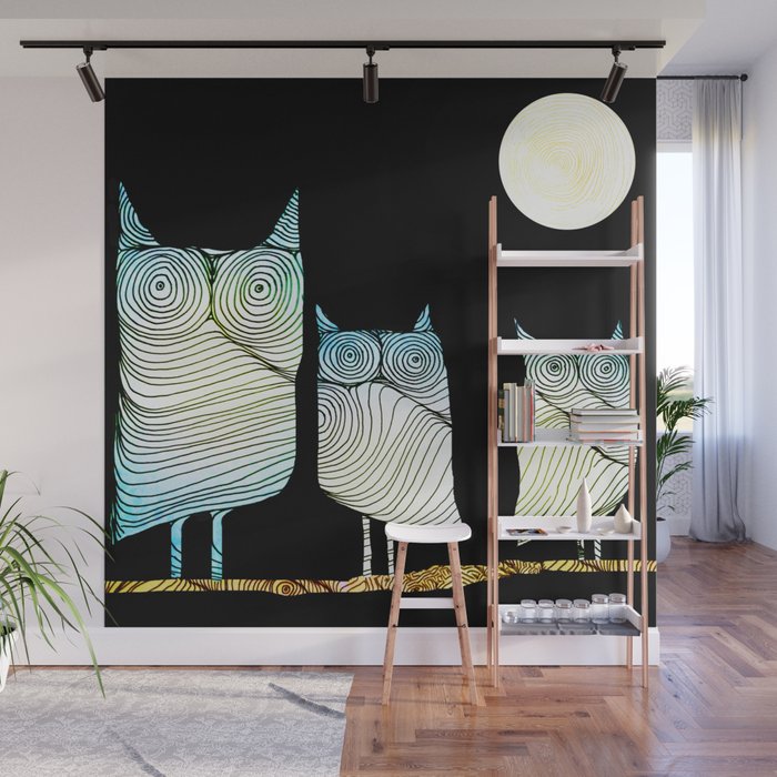 Owls Wall Mural