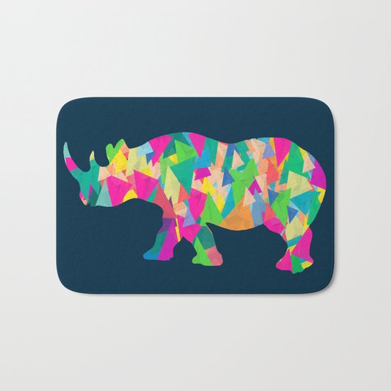 Abstract Rhino Bath Mat