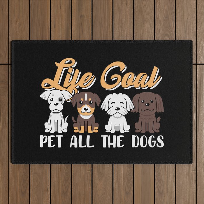 Life Goal Pet All The Dogs Outdoor Rug