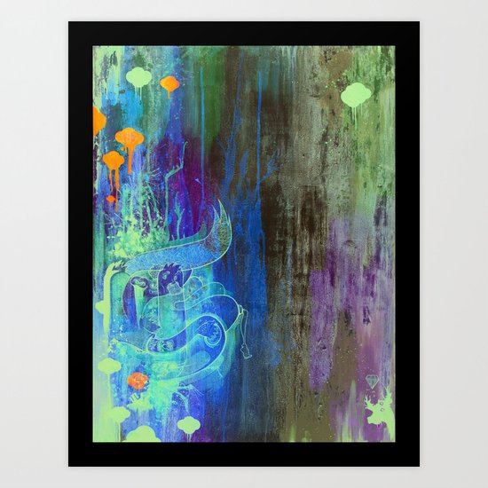 Enchanted Bunny Beats The Burst Art Print
