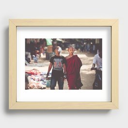 A Punk and a Monk Recessed Framed Print