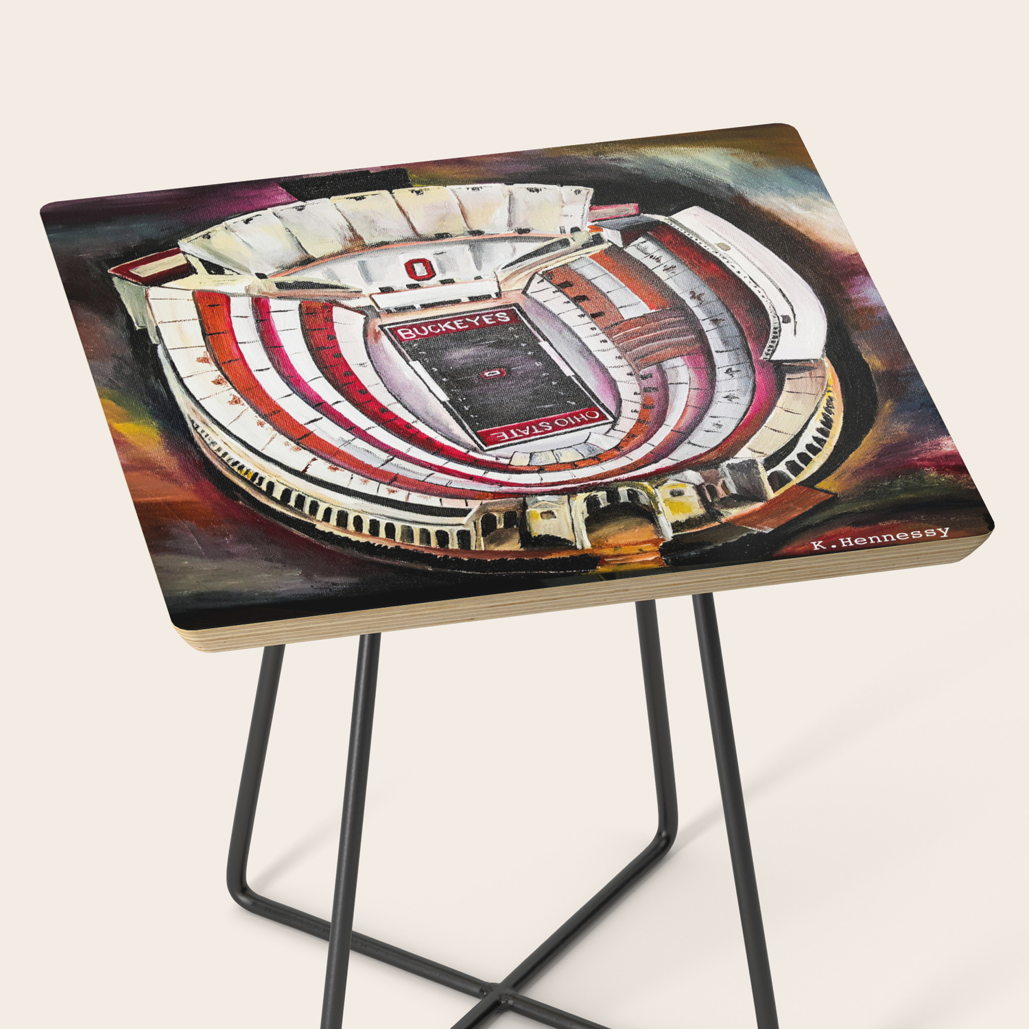 Ohio State The Shoe Side Table By Kaitlinhennessy