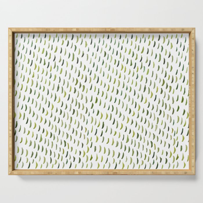 Green Sprouts pattern Serving Tray