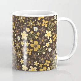 gold on brown Mug