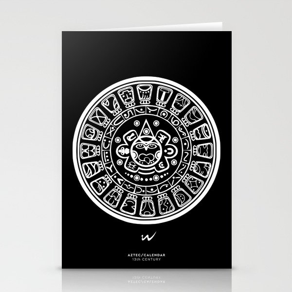 Aztec calendar Stationery Cards