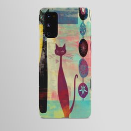 Mid-Century Modern 2 Cats - Graffiti Style Android Case
