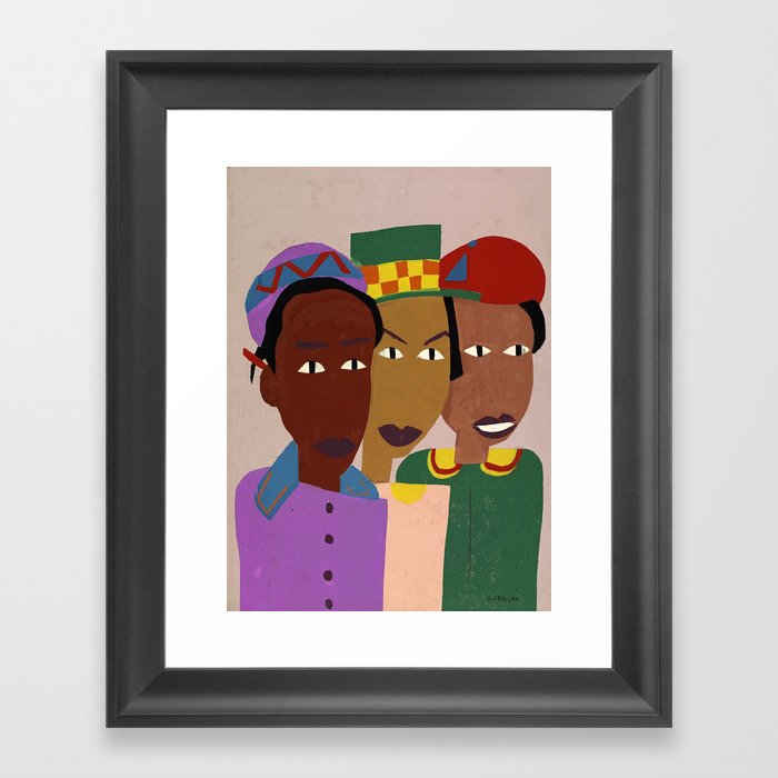 Three Friends by William H. Johnson Framed Art Print