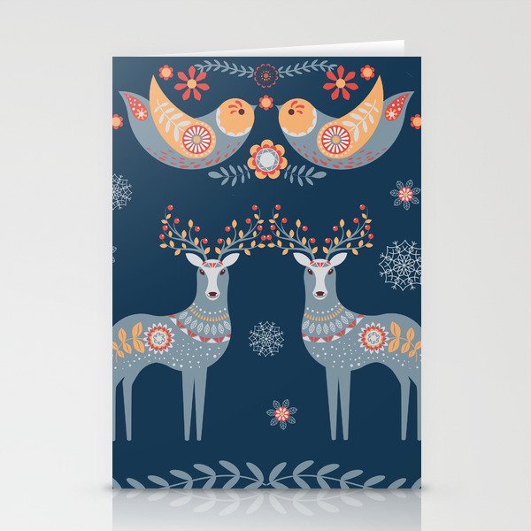 Nordic Winter Blue Stationery Cards