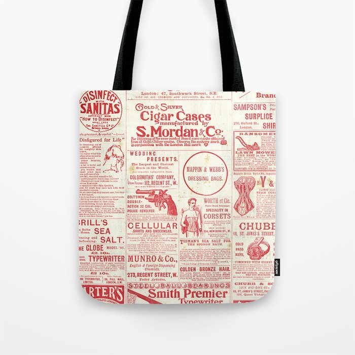 The old newspaper vintage design illustration Tote Bag by Retro