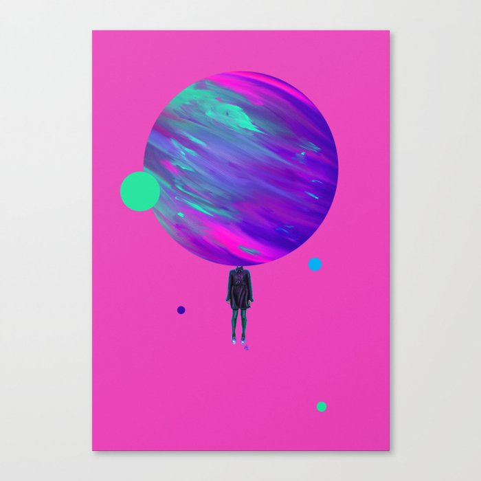 Cosmic Heads - Gas Giant Planet Head Canvas Print