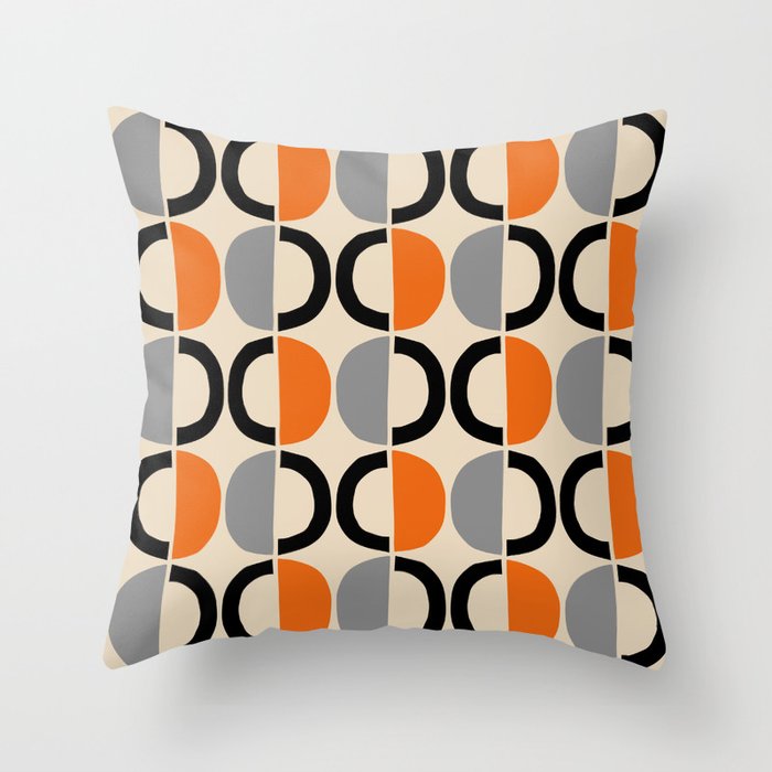 Black and white pillow, half moon mid century design, modern pillow, I –  Velvet Atelier Design