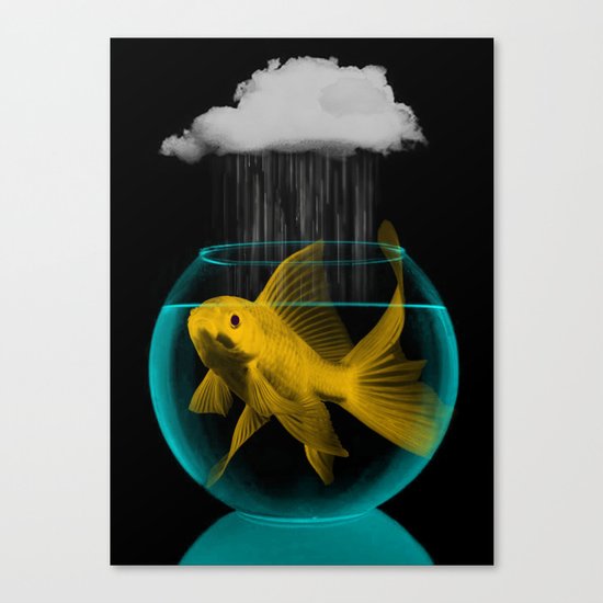 A tight spot in the rain Canvas Print