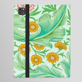 William Morris Leicester pattern,Green, Leaves, Botanical, Art Nouveau,Victorian,Nature,Decorative,Morris Arts And Crafts, iPad Folio Case