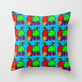 Fruits and Flowers Throw Pillow