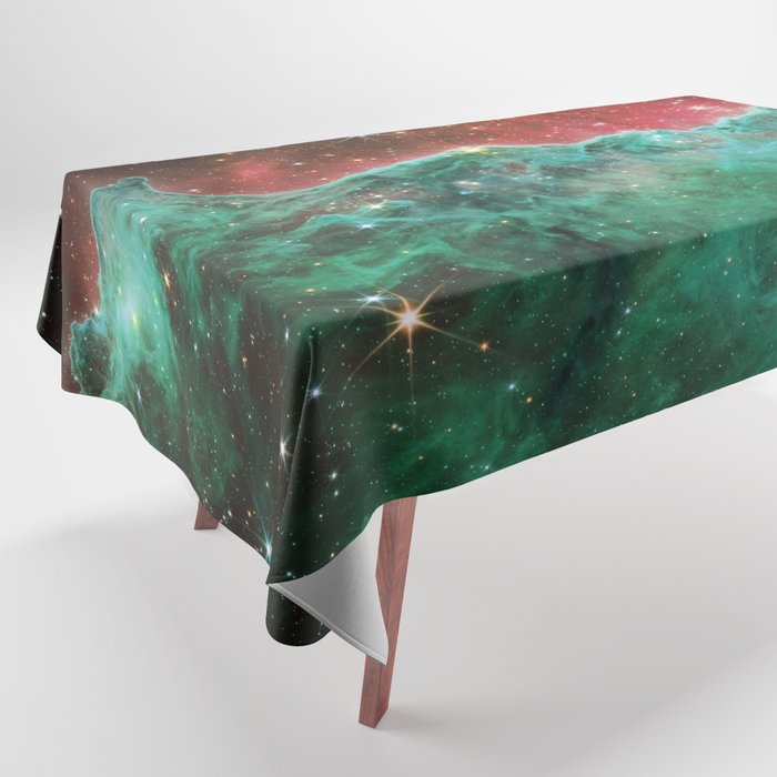 Cosmic Cliffs Carina Turquoise Teal Red Tablecloth