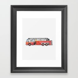 Fire Truck Framed Art Print