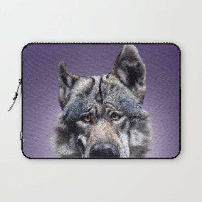 Smiling Wolf Selfie Laptop Sleeve