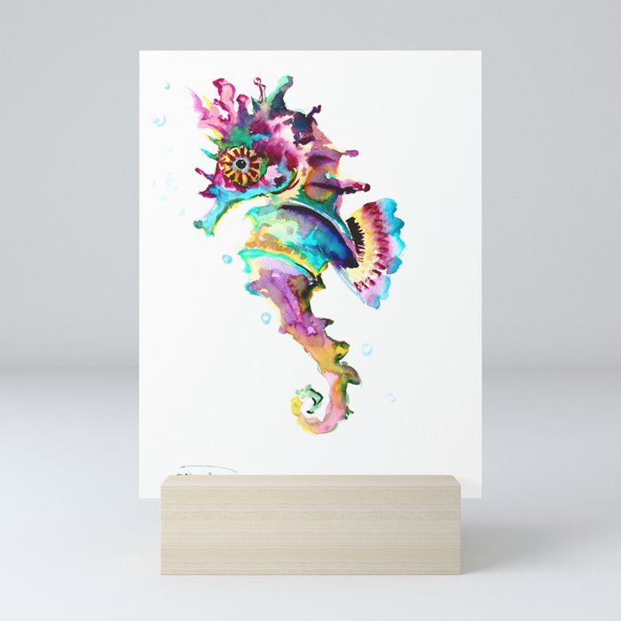 Seahorse Multi Colored Sea World Animal Art Design Cute Animal Art Beach Mini Art Print By Sureart Society6 Lets pick up colored pencils, take b/w drawings of animals and… lets go! seahorse multi colored sea world animal art design cute animal art beach mini art print by sureart