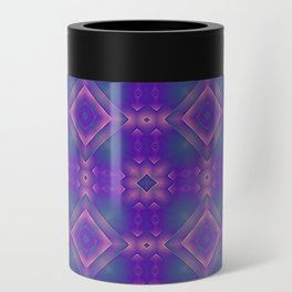 Purple Geometric Pattern Can Cooler