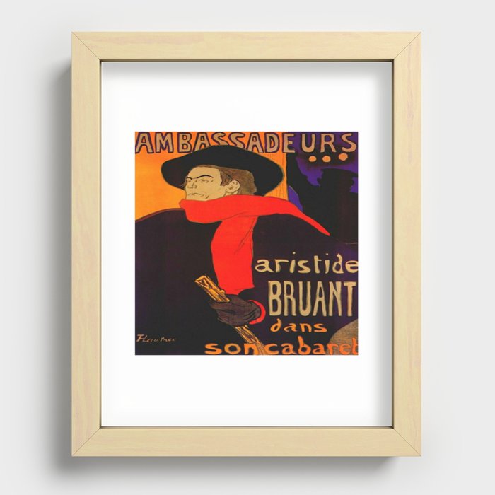 Henri de Toulouse-Lautrec - Ambassadeurs Aristide Bruant Recessed Framed Print