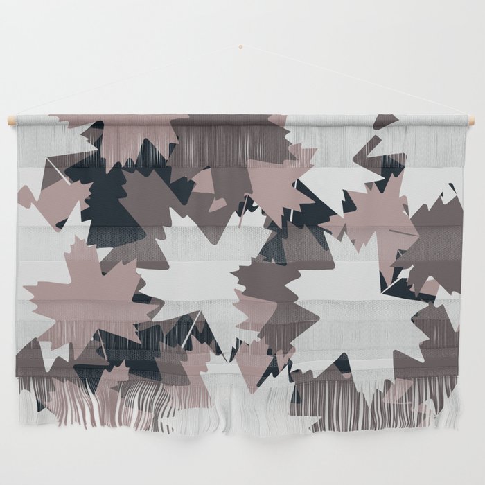 Maple Leaf pattern (greyscale colours) Wall Hanging