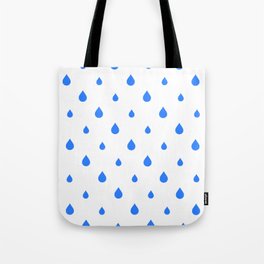 Rain Blue Drops Tote Bag