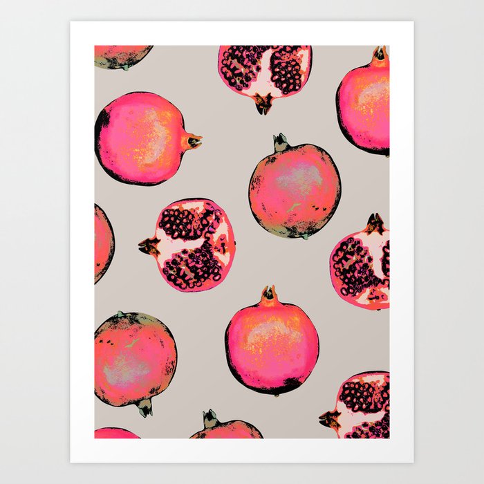 Pomegranate Pattern Art Print