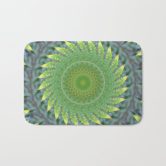 Palm Frond Kaleidoscope Bath Mat