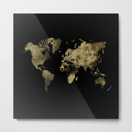 Gold world map Metal Print | Metallicworldmap, Metallicshirt, Digital, Worldmap, Metallicpillow, Graphicdesign, Worldmapposter, Metallicwalldecor, Goldworldmap, Goldposter 