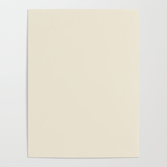 White Eggshell Solid Color Simple One Color Poster