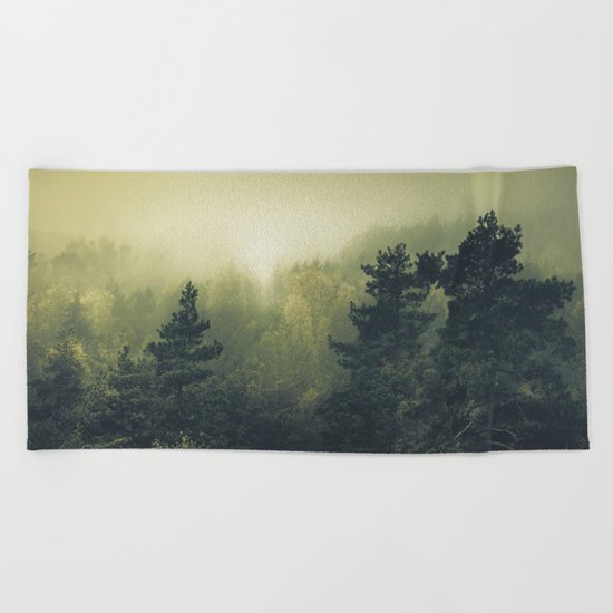 Forests never sleep Beach Towel