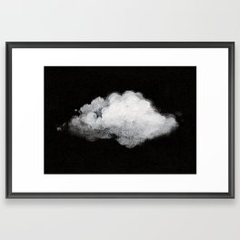 White Cloud on Black Sky Framed Art Print