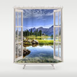 Beautiful Lake | OPEN WINDOW ART Duschvorhang