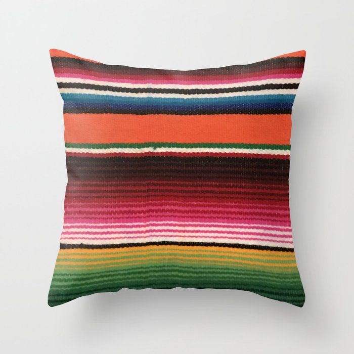 BEAUTIFUL MEXICAN SERAPE Throw Pillow