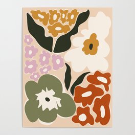 Retro flower party  Poster