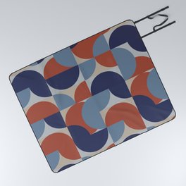 Retro Abstract 70s Vintage Pattern Picnic Blanket