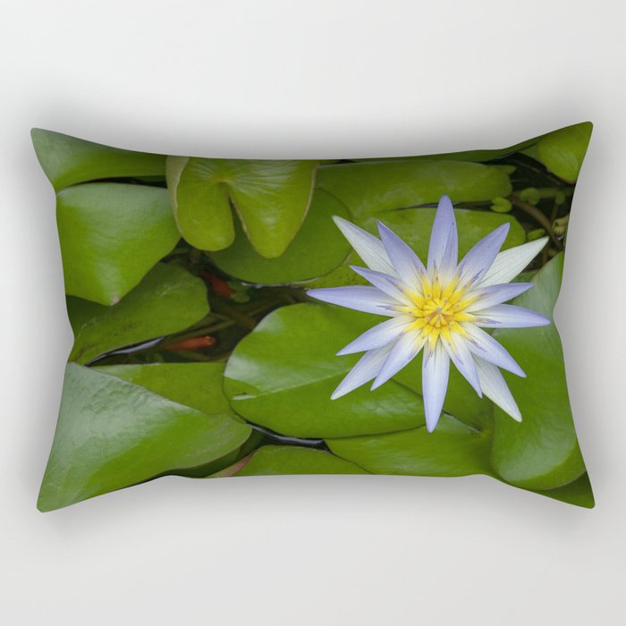 Blue lotus Rectangular Pillow