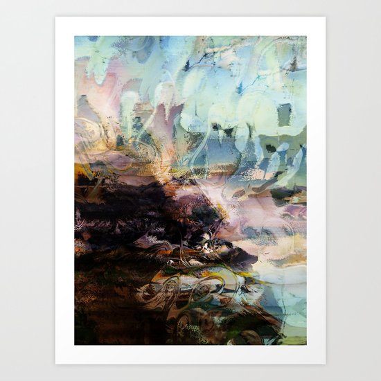 Morning Seashore Abstract Art Print
